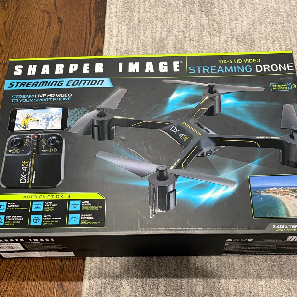 Sharper Image Streaming Edition DX-4 Quadcopter - Black with Yellow Accents